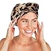 Kitsch Luxury Shower Caps for Women Reusable Waterproof - Large Shower Cap for Women and Men, Non-slip, Quick-dry Hair Cap for Long & Short Hair, Comfortable and Stylish Design - Leopard