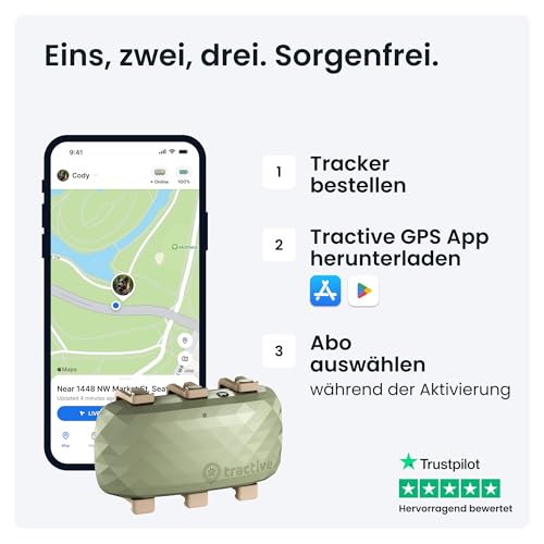 Tractive XL GPS Tracker für Hunde | Empfohlen von Martin Rütter | Bis zu 1 Monat Akku | Weltweite Live-Ortung | Weglaufalarm | Gesundheitswarnungen & Aktivitätstracking | Mehrfacher Testsieger
