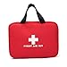 Jipemtra Red First Aid Bag Empty Travel Rescue Pouch First Responder Storage Compact Survival Medicine Bag for Car Home Office Kitchen Sport Outdoors (Red)