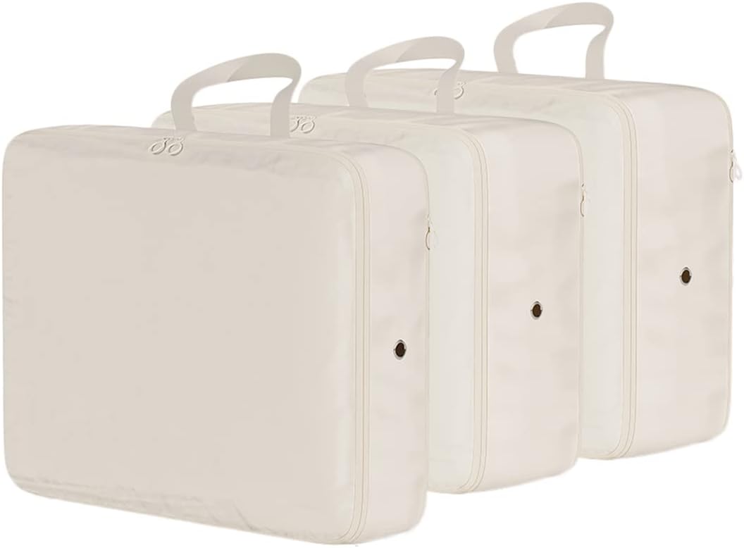 3 PCS Compression Packing Cubes for Suitcase Travel Luggage Organizer Bags Set Packing Organizers Compression Suitcase Bag Travel Essential Bag