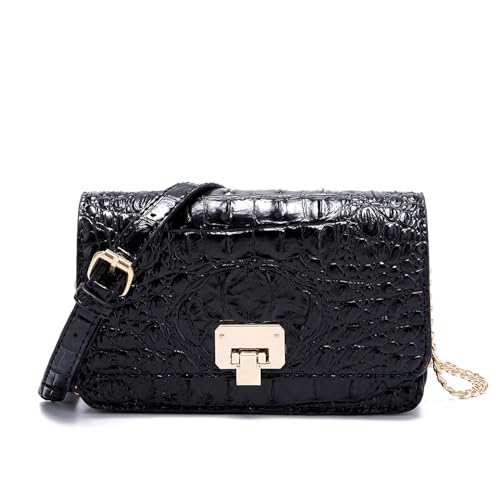 Image of Makcr Joacbv Small Crocodile Crossbody Cell Phone Purse for women Vegan Leather Clutch Wallet with Leather Shoulder Strap | Small