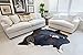Sunshine Cowhides Genuine Cowhide Rug - Rustic Cowskin Carpet for Living Room, Bedroom, Dining, & Office - Thick Animal Skin for Floor, Wall, Table Décor - Large Dark Brindle Tricolor (6x6-7ft)