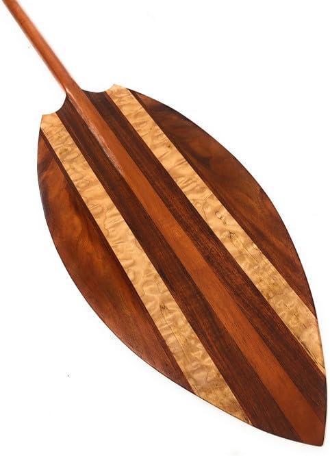 Tikimaster Extra Large Koa Canoe Outrigger Paddle 75 in with Inlays Steersman | #koa3061
