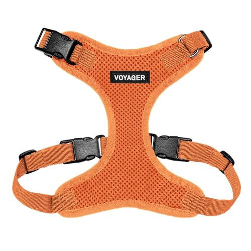 Image of Voyager Step-in Pet Harness - All Weather Mesh, Adjustable Step in Harness for Cats and Dogs by Best Pet Supplies - Orange, XL