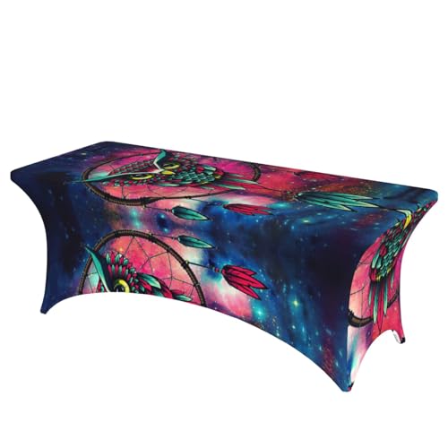Housse de table rectangulaire extensible élasthanne anti-plis 1,8 m