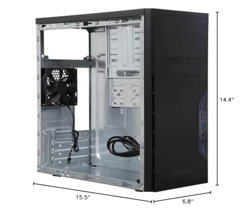 Image of Antec VSK3000E-U3 US SGCC Steel Black Mini Tower Case, Micro ATX