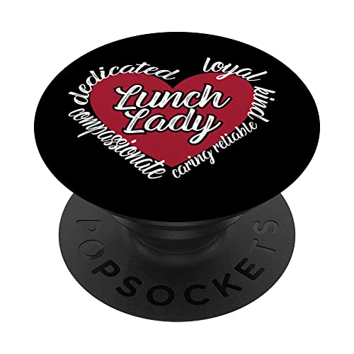 Lunch Lady - Funny School Cafeteria Trabajador Cena Señora PopSockets PopGrip Intercambiable