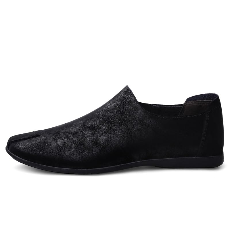 Mens Loafers Shoe Round Toe PU Leather Loafer Shoes Anti-Slip Comfortable Flat Heel Walking Slip-ons2