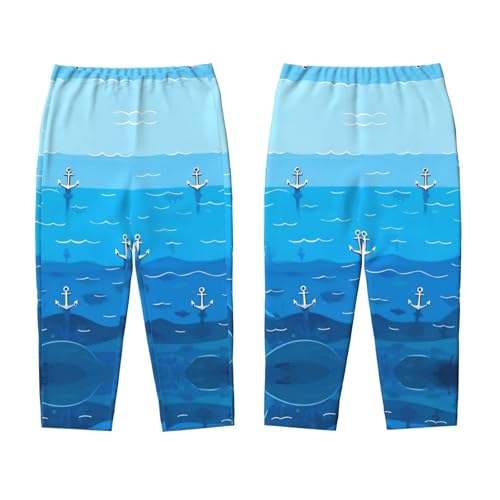 Pajama Pants Pajama Bottoms with Elastic Waistband Sleepwear Lounge PantsSea Anchor3