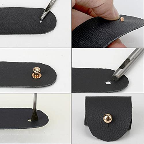 Arokimi 80Sets 5X8X8Mm Screw Knob Rivets, Chicago Round Head Button Stud For Leather Diy Craft #TOP2