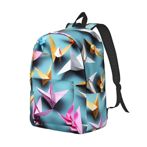 Mochila de viaje para camping y excursiones al aire libre con estampado origami 2