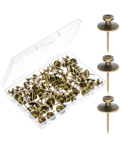 Image of Mr. Pen- Double Headed Picture Hanging Nails, 80 Pack, Bronze | Picture Nails, Tacks for Wall Hangings, Pins, Thumb Tacks, Picture Hangers