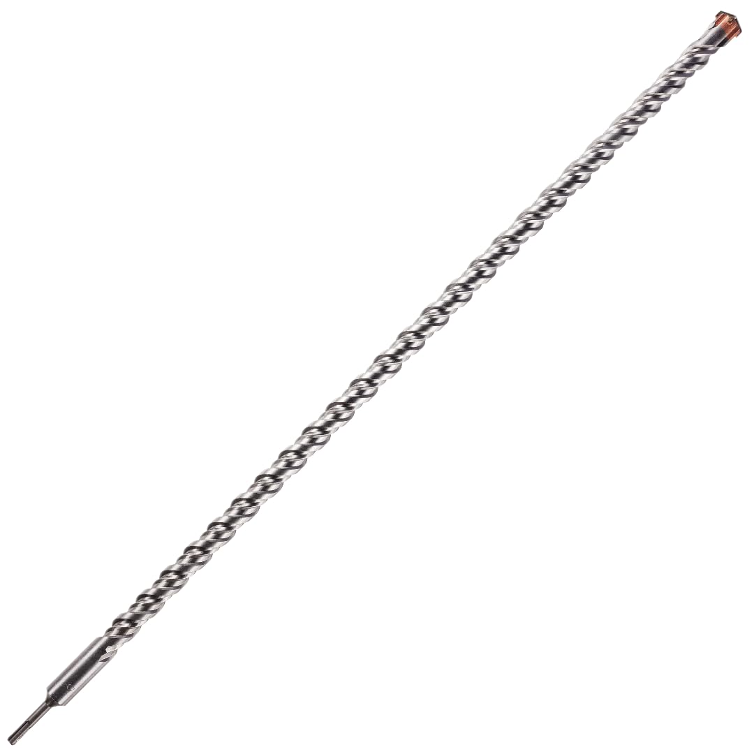 32mm x 1000mm Long SDS Plus High Performance Hammer Drill Bits, Professional Tungsten Carbide Cross Tipped Masonry Drill Bit For Brick, Concrete, Stone, Granite. 32mm SDS Drill Bit x 1 Metre Long