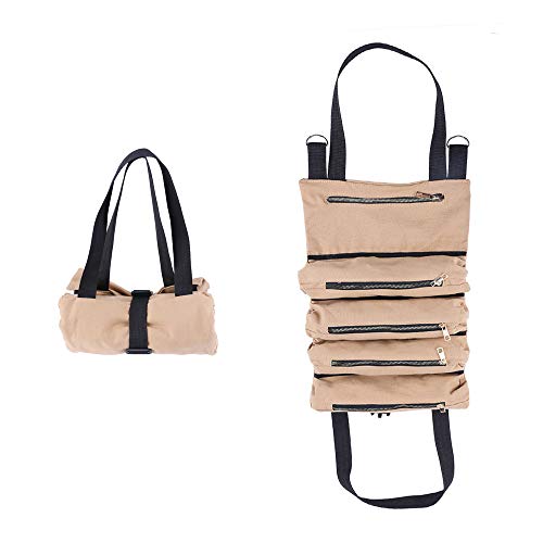 Velidy Werkzeugtasche aus Segeltuch mit Griff, für Herren, als Geschenk, Beige - khaki - Größe: Medium Cover
