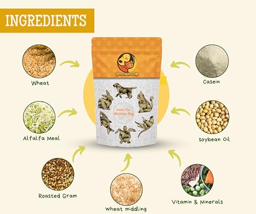 Image of Foodie Puppies Premium Guinea Pig Food Pellets | Highly Nutritious Diet Essential Ingredients for a Healthy and Active Lifestyle for Adult & Young Guinea Pigs (Pouch - Guinea Pig Food, 2Kg)