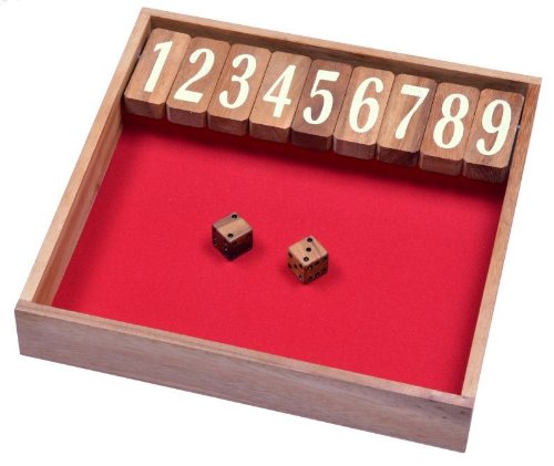 Shut the Box Logoplay Jackpot XL Klappenspiel und Würfelspiel