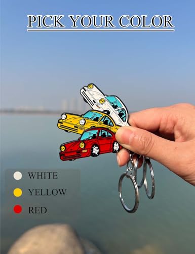 Image of Car Keychain Compatible with Vintage Porsche 911,Metal Key Chain,For Porsche 911 Key chain, Enamel Keychain