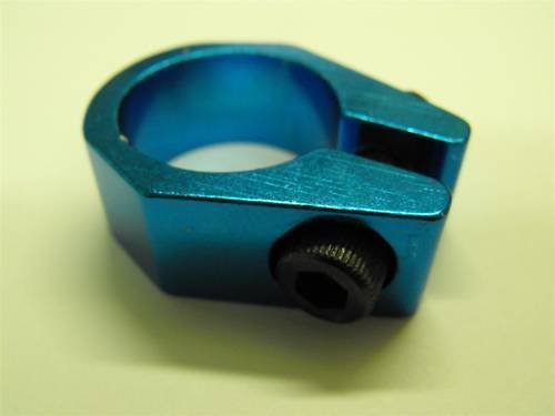 Landar 28.6mm BLUE BMX SEAT CLAMP NOS MADE IN THE 1980's IDEAL FOR RALEIGH BURNER, OLD SCHOOL BMX, MODERN BMX ETC