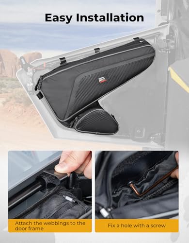 KEMIMOTO Bolsas para porta 1680D bolsa de armazenamento com joelheiras de 70 mm compatível com Polar