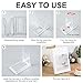 Memorywuu 6 Pack Acrylic Book Stand for Display Adjustable Clear Display Holder Easel Collector Stand for Home Office Back to School Comic Album CD Magazine Postcard Artworks (4.2 x 4.3 x 2.35 Inch)