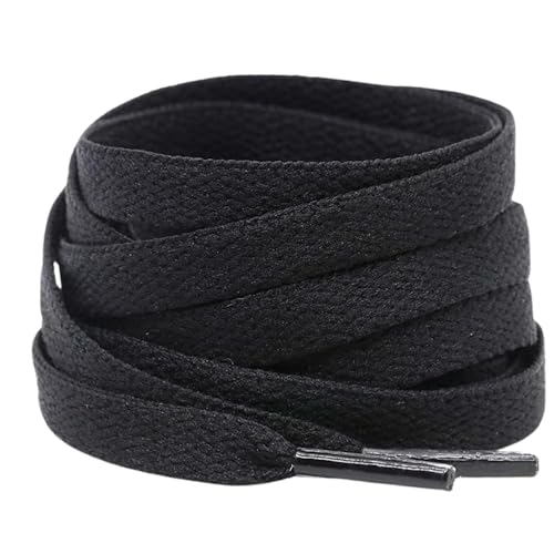 Cadarço Preto 1,20 cm 2 Pares, 100% Poliéster, Resistente, Compatível Com Todas as Marcas e Modelos