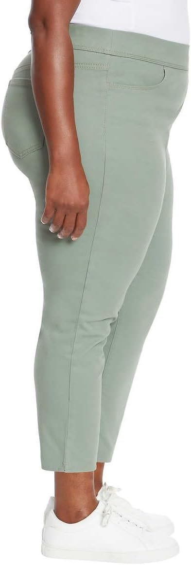 Gloria Vanderbilt Women's Pull On Crop Length Mid Rise Pants