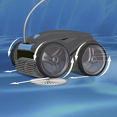 time4wellness Set Zodiac Vortex OV 5480 iQ Poolroboter mit Transportwagen und original Fein Filter 60 µ