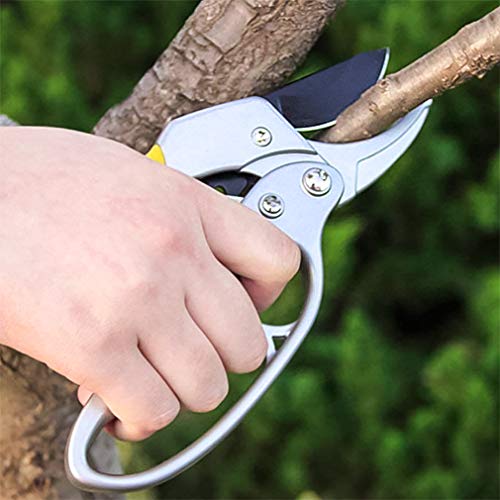 WHATOOK Pruning Shears for Gardening, Heavy Duty Hand Pruners, Bypass Shears, Plant Clippers Cutter Sharp Blade,Tree Trimmers Scissors, Garden Snips, Gardening Tools for Plant, Flower,Yard（Yellow） - Thumbnail 4