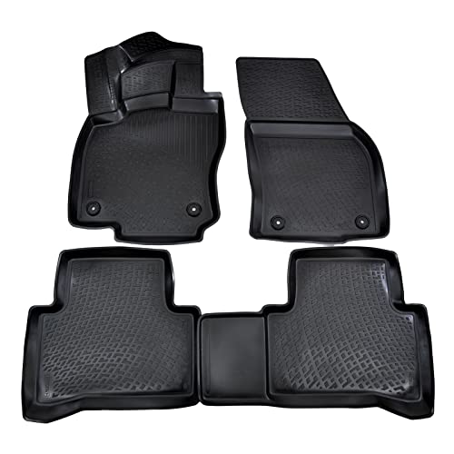 J&J AUTOMOTIVE Tappeti In Velluto Per VW Touran 2 (dal 2015) - Set 4 Pezzi Anteriori E Posteriori, Antiscivolo - 2