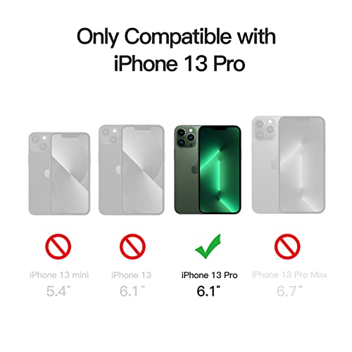 Jetech Magnetic Case For Iphone 13 Pro 6.1-Inch, Compatible With Magsafe, Translucent Matte Back Camera Lens Full Protection Slim Shockproof Phone Cover (Midnight Green) #TOP1