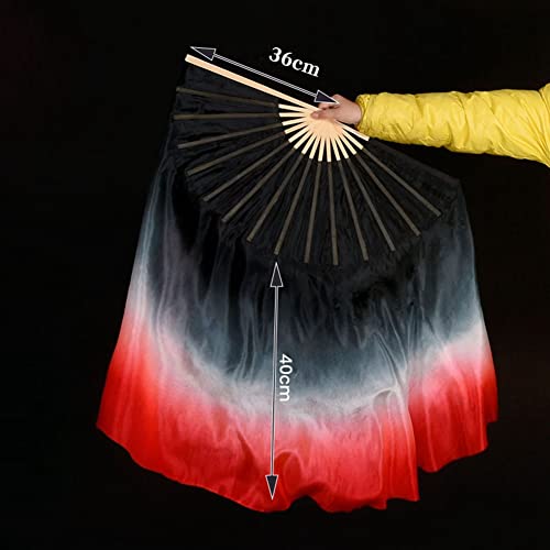 Éventails de danse en soie pour spectacle de danse Yangko - 7