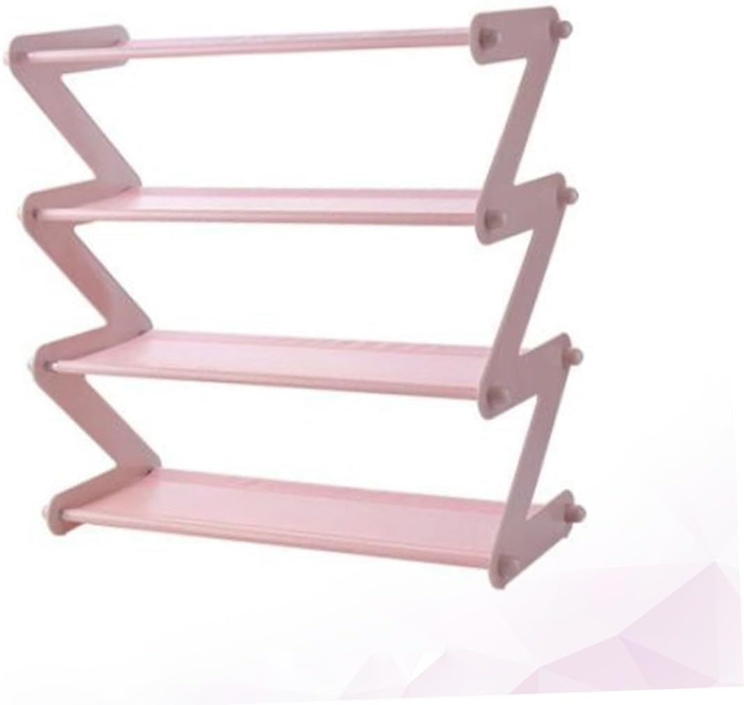 1Pc Stainless Steel Space Saving Shoe Storage Rack Plastic Shelf for Home Restaurant Entryway and Bedroom Organization