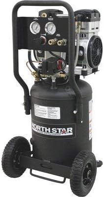 NorthStar Electric Air Compressor - 1.5 HP, 8-Gallon Vertical Tank, Portable, Quiet Operation