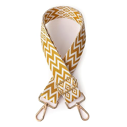 Sangle bandoulière nylon kaki et blanc pour sac à main femme