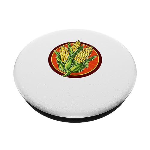 I Just Really Love Corn Ok Cob Lover Farmer Maize Men Women PopSockets Swappable PopGrip, Black - Image 2