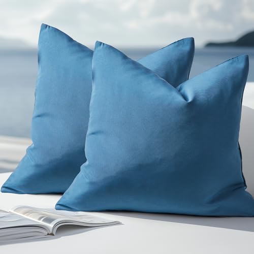 Waterproof Outdoor Pillows, Feather and Down Filled Outdoor Throw...