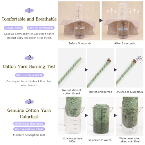 Image of Katech 1OO% Cotton Yarn for Crocheting & Knitting-Baby Cotton Yarn (E)