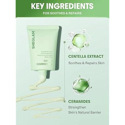 SHEGLAM Even Better Color Correcting Primer Skin Care Long-lasting Smooth Skin-Green