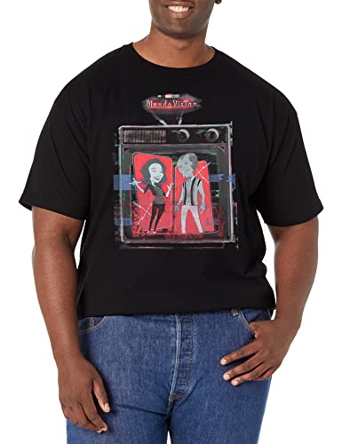 T-shirt WandaVision Marvel homme grande taille 4XL noir haut retro telly en coton