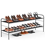 Coonoor 2-Tier Long Shoe Rack Storage for Wide Shoe Shelf Organizer Stores up 12-18 Pairs of Shoes...