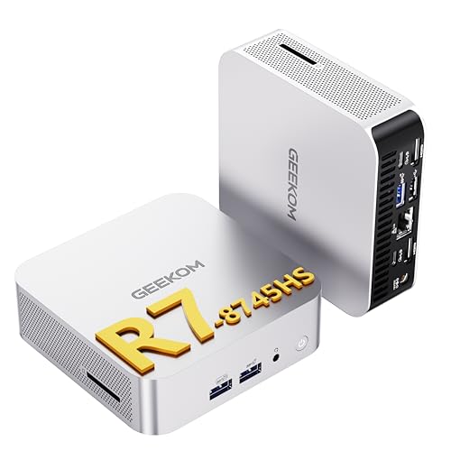 GEEKOM A8 Mini PC mit AMD Ryzen 7 8745HS(3-Jahren-Garantie), 32GB DDR5&1TB SSD Windows 11 Pro Mini Computer, AMD Radeon 780M | 6x USB | 8K | IceBlast 2.0 Kühlsystem | Kompakt Desktop-PC für Homeoffice GEEKOM A8 Mini PC mit AMD Ryzen 7 8745HS(3-Jahren-Garantie), 32GB DDR5&1TB SSD Windows 11 Pro Mini Computer, AMD Radeon 780M | 6x USB | 8K | IceBlast 2.0 Kühlsystem | Kompakt Desktop-PC für Homeoffice