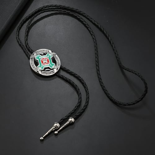 Image of Joxevyia Bolo Tie for Men Vintage Cow Skull Leather Rope Western Cowboy Necktie Vintage Bola Tie Gift for Him