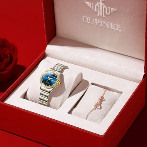 OUPINKE Womens Automatic Watches Diamond Elegant Dress Wrist Watch Skeleton Mechanical Self Winding Waterproof Luminous Ladies Gifts4