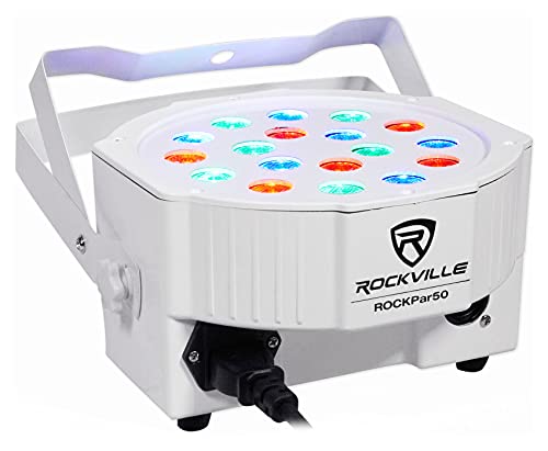 Image of Rockville RockPAR50 White LED RGB Compact Par Can DJ /Club Stage DMX Wash