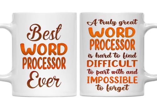 MONIZILUCKY Gifts For Word Processor - Best Word Processor Ever Mug - Word Processor Gifts - 11oz White Ceramic Mug for Office, Women, Men, Work Friends, Coworkers - Thanksgiving, Christmas Gift