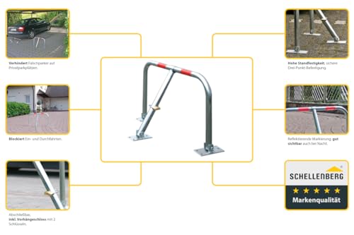 Schellenberg 73115 Parkbügel manuell, zur Abgrenzung und Sicherung, Reservierung eines Parkplatzes