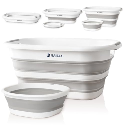 Cesto Ropa Plegable De Colada Barreño Plegable Incluido Blanco Gris Gran Capacidad 26l Cesta Multiuso Para Colada Y Almacenaje Diseño Compacto Ahorra Espacio En Hogar Y Camping Blanco Gris