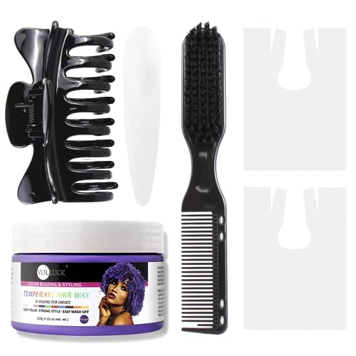 VOLLUCK Tinta de cabelo temporária para tintura de cabelo roxo kit de coloração de cabelo inclui cap