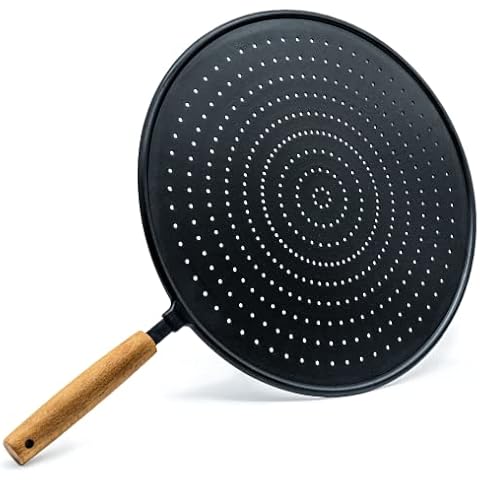 NetroxHome® Spritzschutz aus Silikon mit Holzgriff Cover
