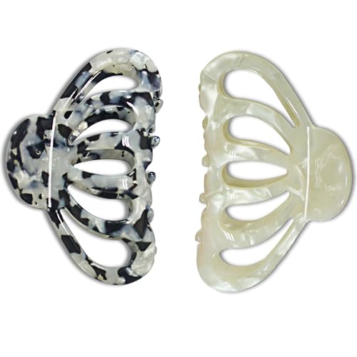 Pinzas para el cabello de resina estilo carey 2 piezas miniatura 1